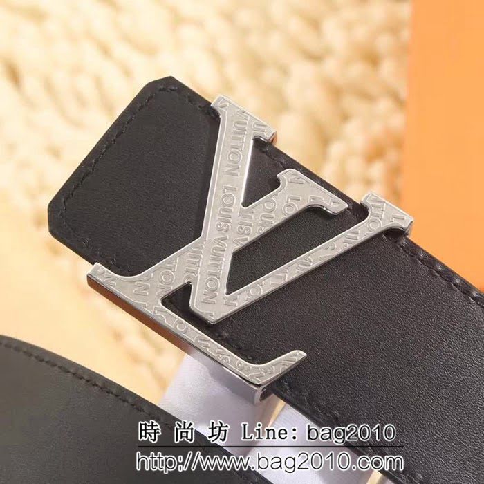 路易威登LV 斜紋裁邊 品牌印記 雙面皮革配色 男士皮帶 LHG1403
